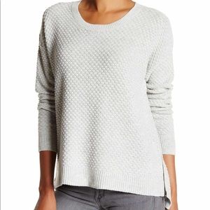 madewell grey zip landmark textured sweater xs